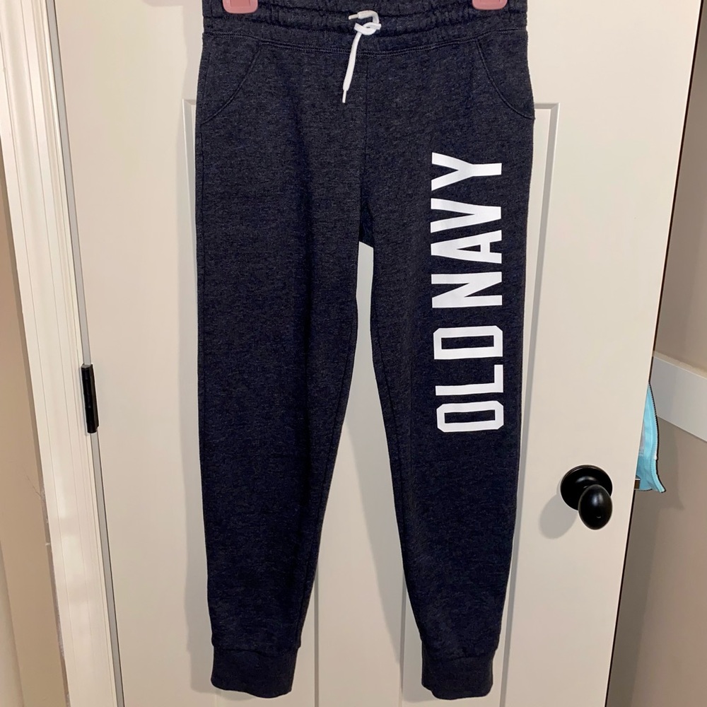 OLD NAVY GIRLS SWEATPANTS LOUNGE CHARCOAL XL 14 YOGA WEAR DRAWSTRING JOGGERS